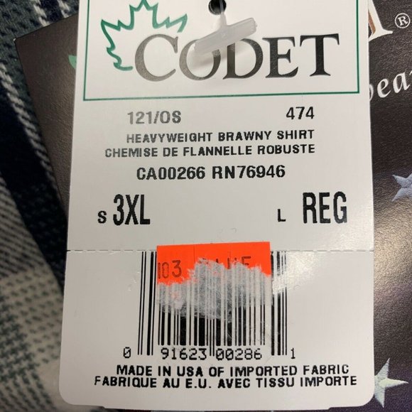 Codet Heavyweight Brawny Flannel Shirt Jacket Mens - Picture 3 of 8